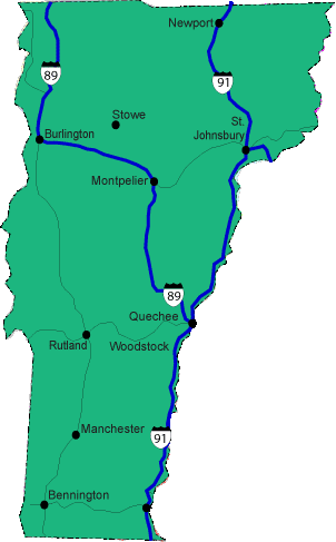 Vermont Towns Map