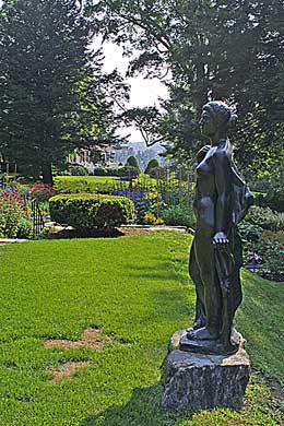 Statue in the formal garden