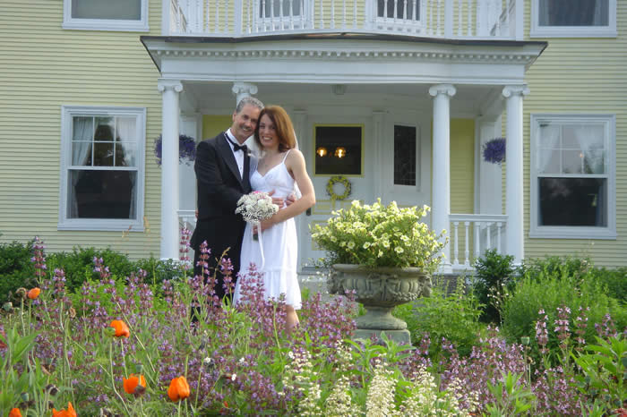 Wedding couple at the governors house