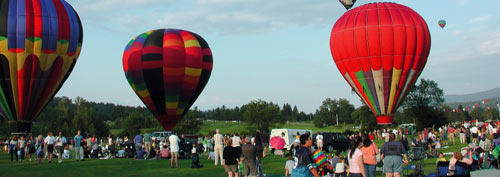 Balloons launching at Stoweflake