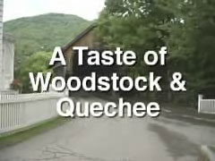 Movie title banner - A taste of Woodstock & Quechee , Vermont